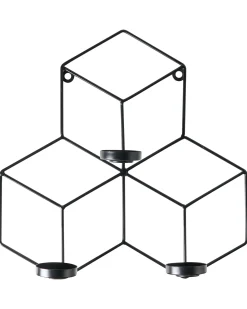 Świecznik wiszący TAROUCA Metal 31 cm Czarny