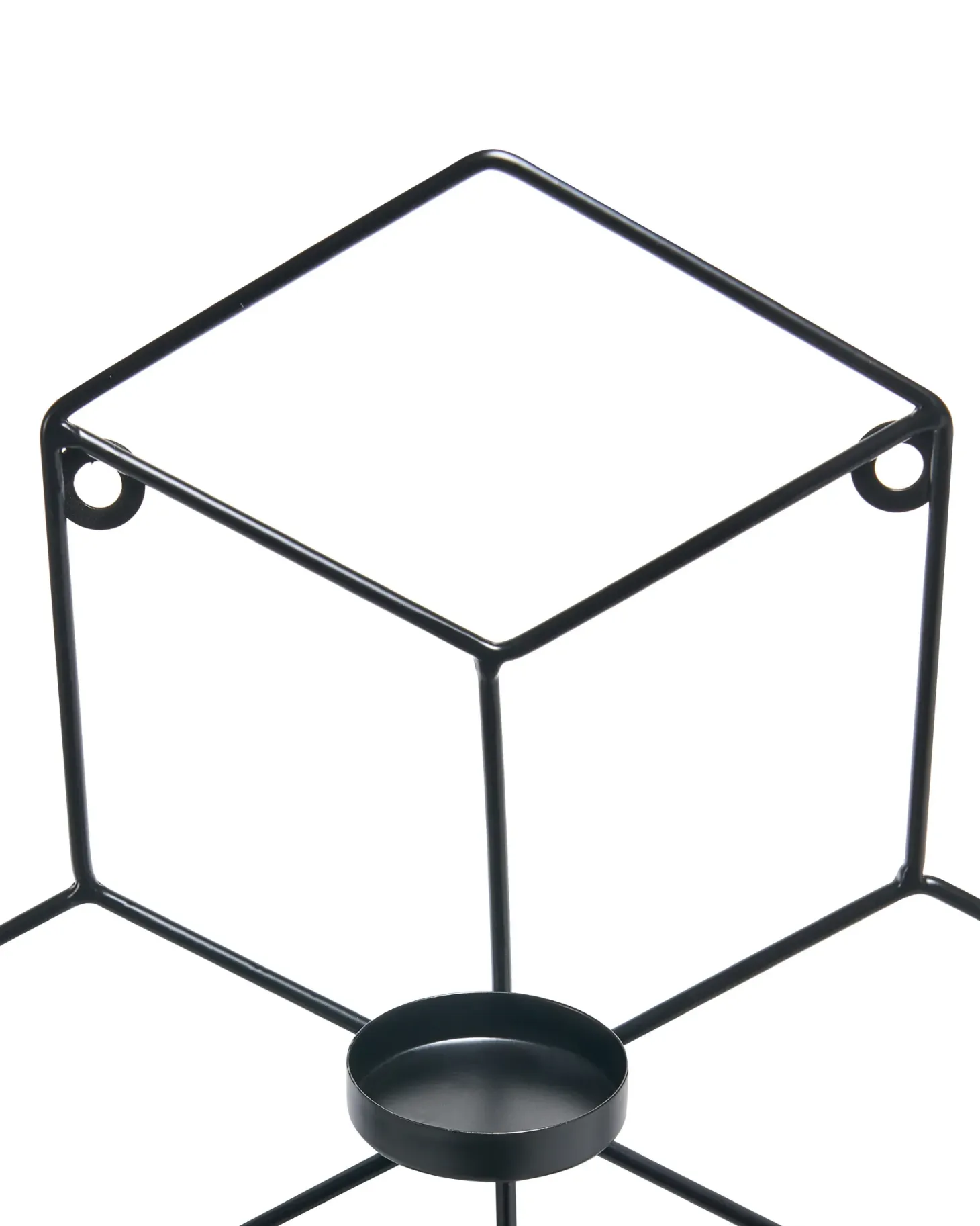 Świecznik wiszący TAROUCA Metal 31 cm Czarny