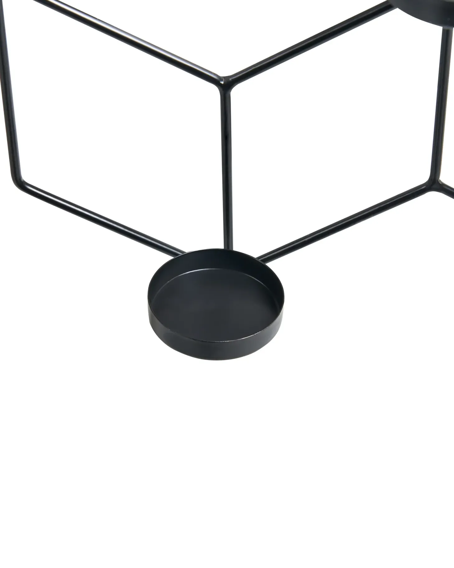 Świecznik wiszący TAROUCA Metal 31 cm Czarny