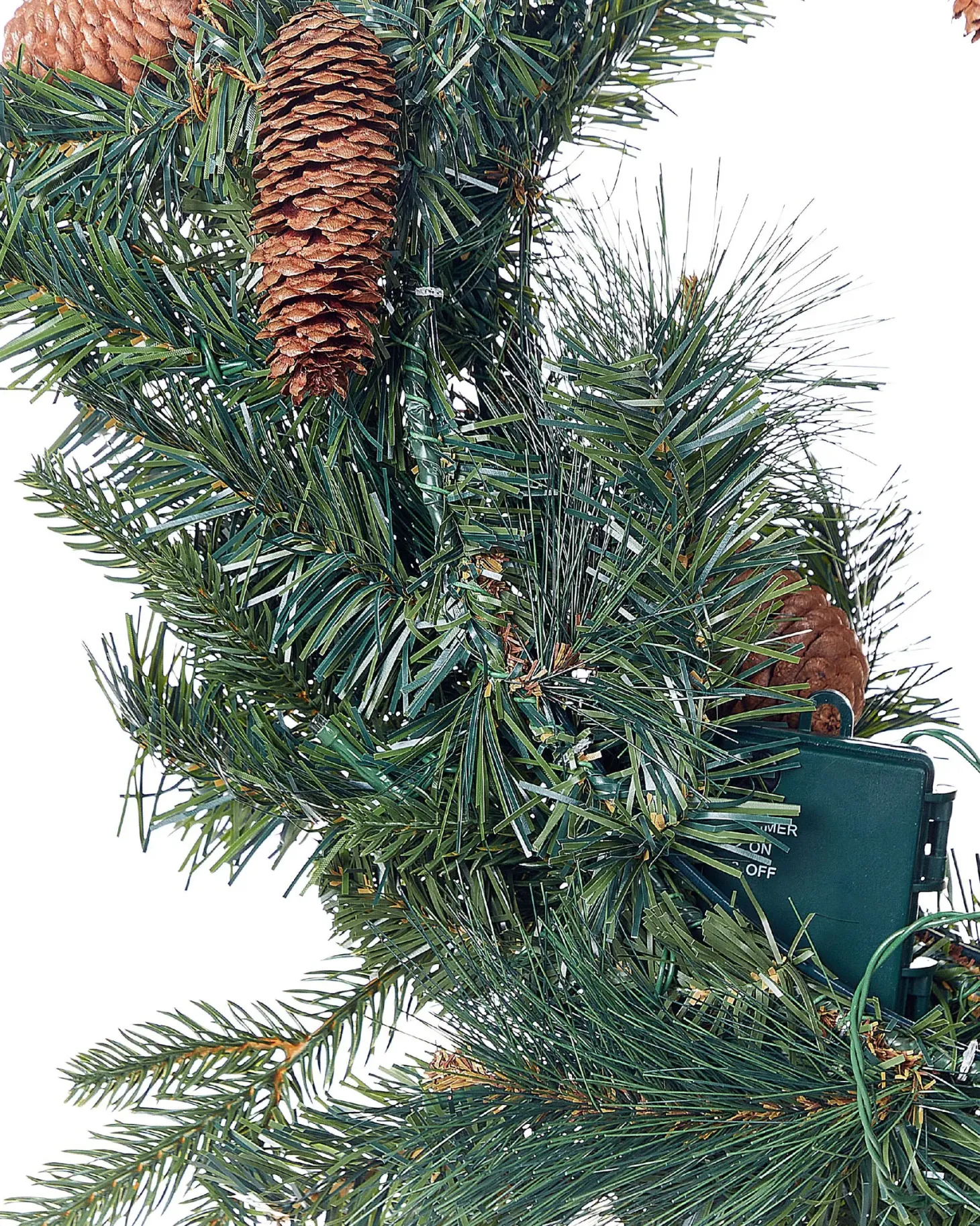 Wieniec świąteczny LED KAMERUN Zielony 60 cm