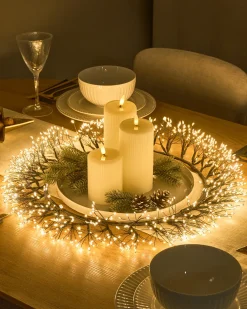 Wieniec świąteczny LED MUGGAN Wianek 52 cm Czarny