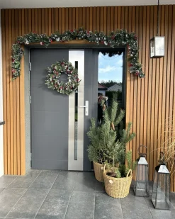 Wieniec świąteczny LED PAIMIO Zielony 60 cm