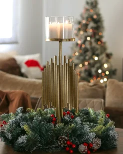 Wieniec świąteczny LED PAIMIO Zielony 60 cm
