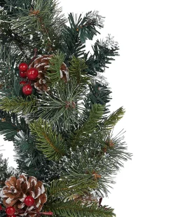 Wieniec świąteczny LED PAIMIO Zielony 60 cm