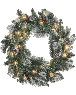 Wieniec świąteczny LED WAPTA Zielony 40 cm