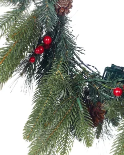 Wieniec świąteczny LED WHITEHORN Ciemnozielony 50 cm