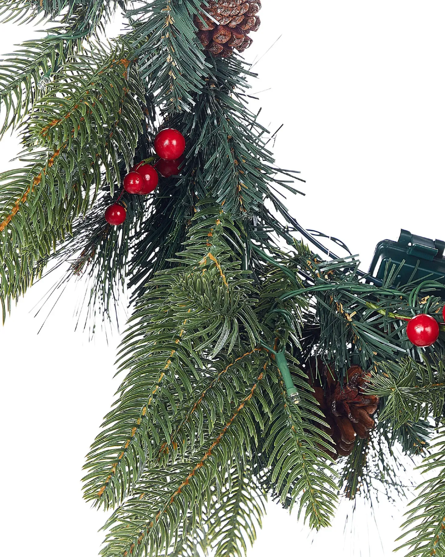 Wieniec świąteczny LED WHITEHORN Ciemnozielony 50 cm
