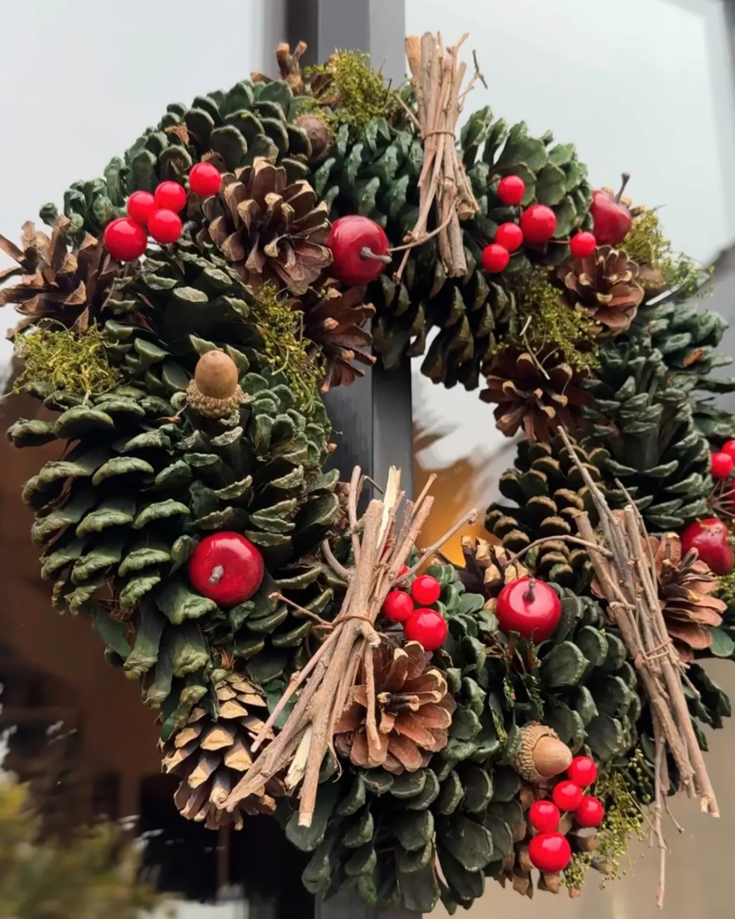 Wieniec świąteczny NURMES Zielony 35 cm