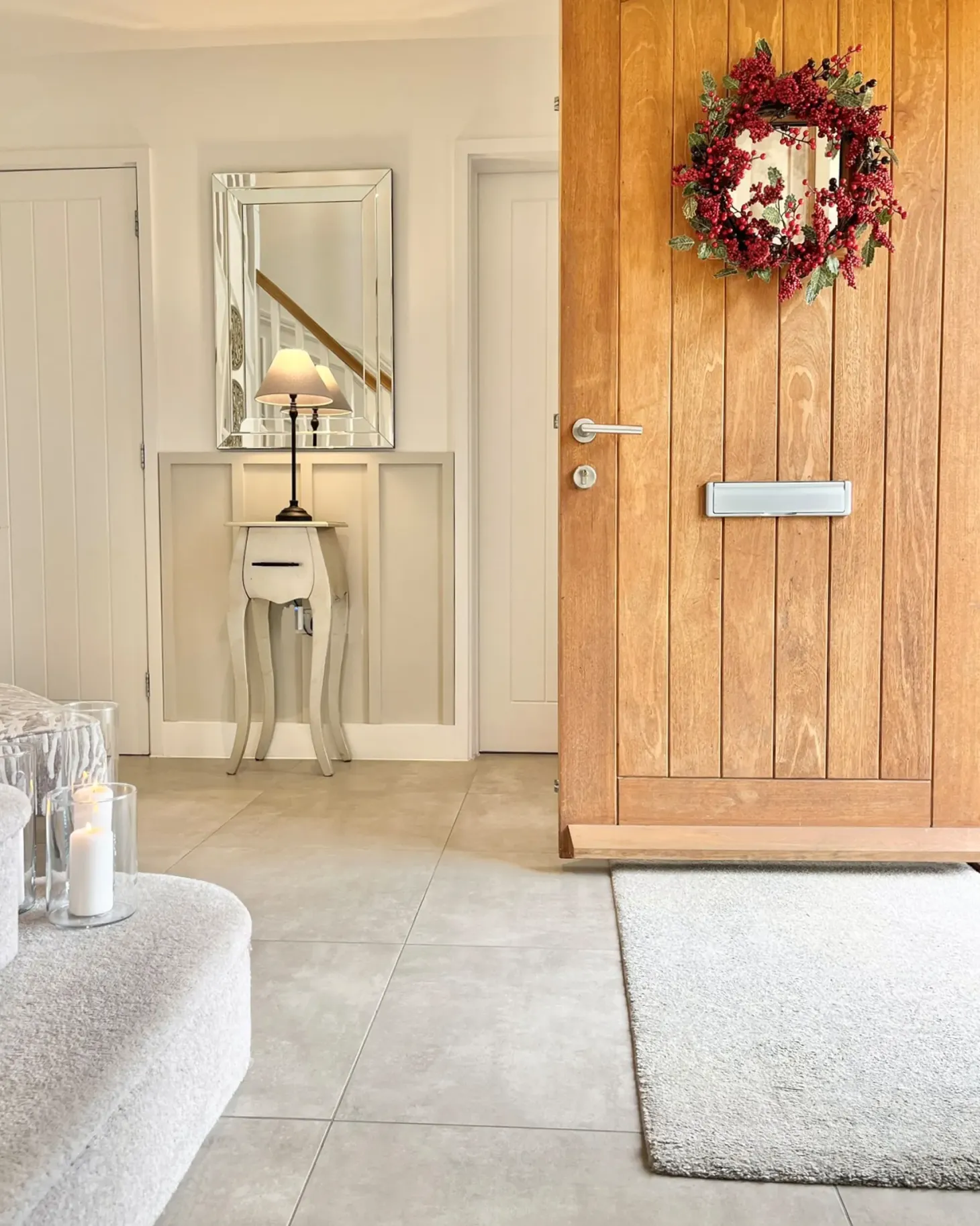 Wieniec świąteczny PUROL Czerwony 40 cm