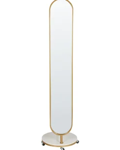 Wieszak z lustrem LORENA 172 cm Metal Złoty