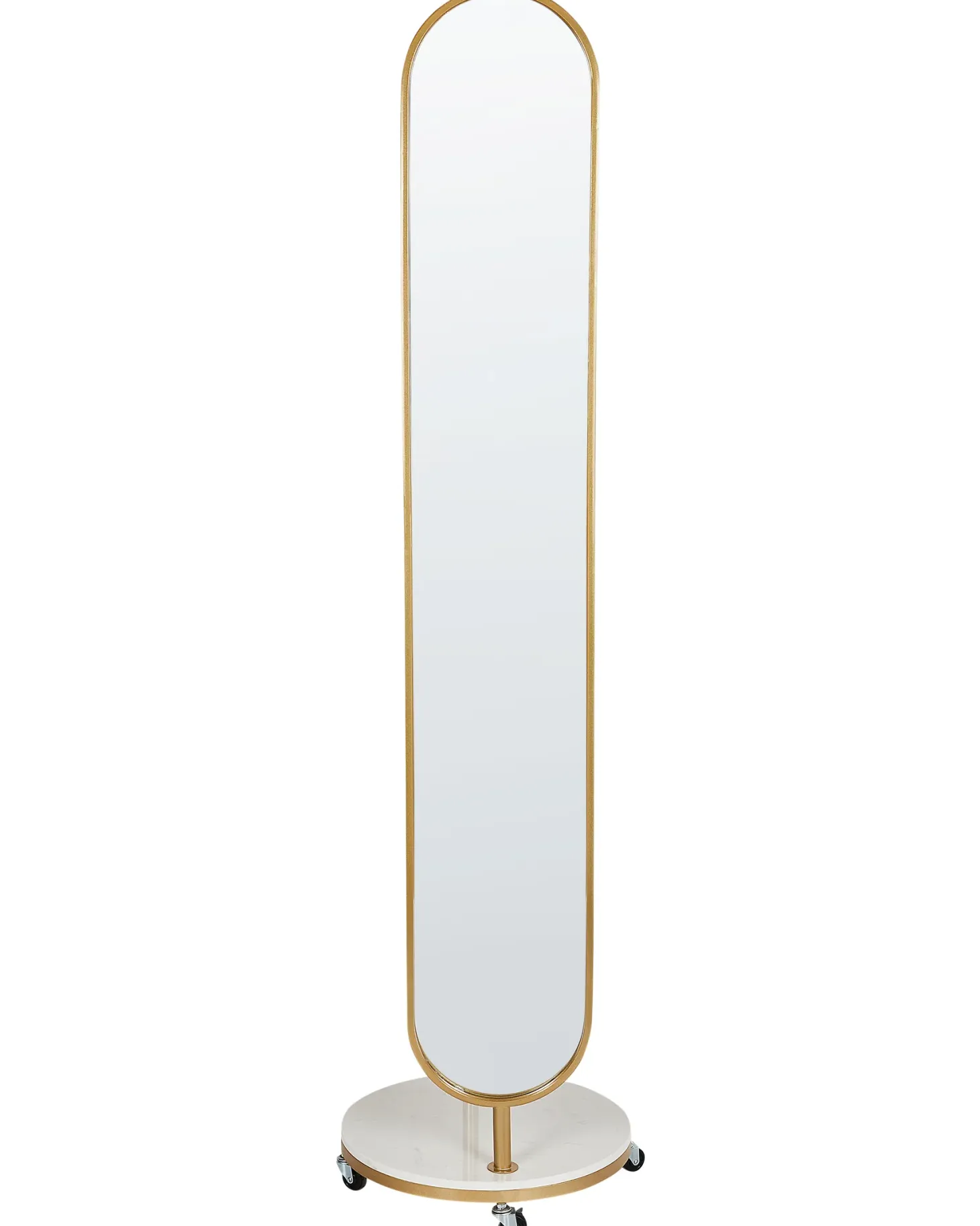 Wieszak z lustrem LORENA 172 cm Metal Złoty
