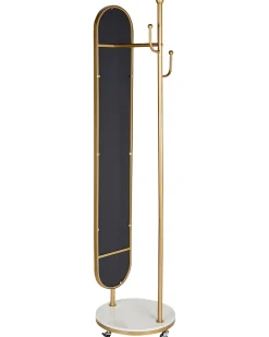 Wieszak z lustrem LORENA 172 cm Metal Złoty