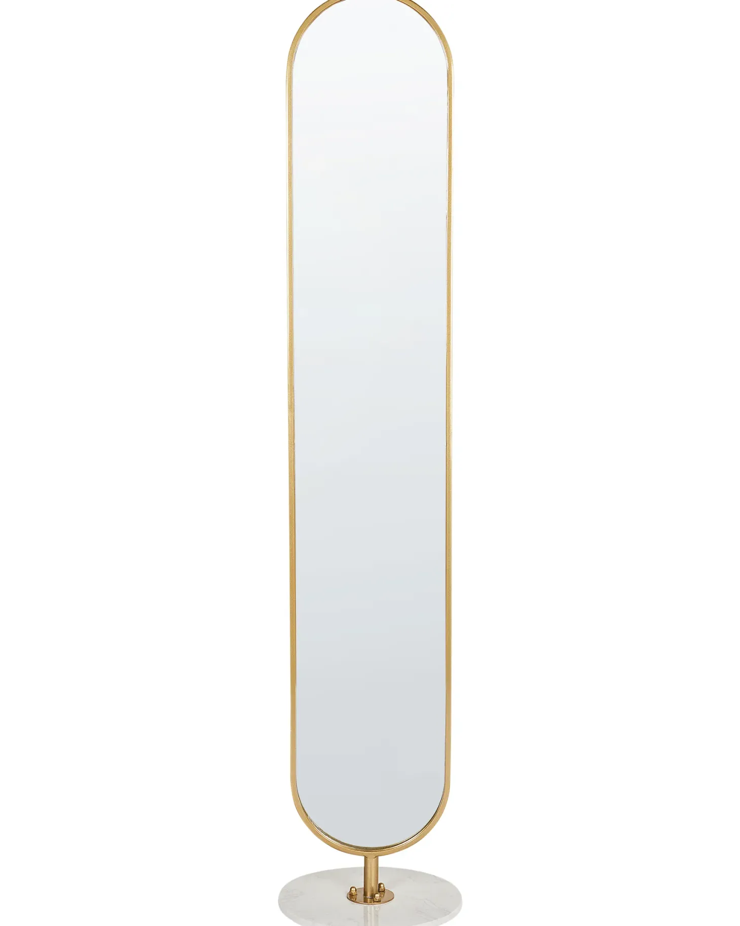 Wieszak z lustrem MOODY 170 cm Metal Złoty