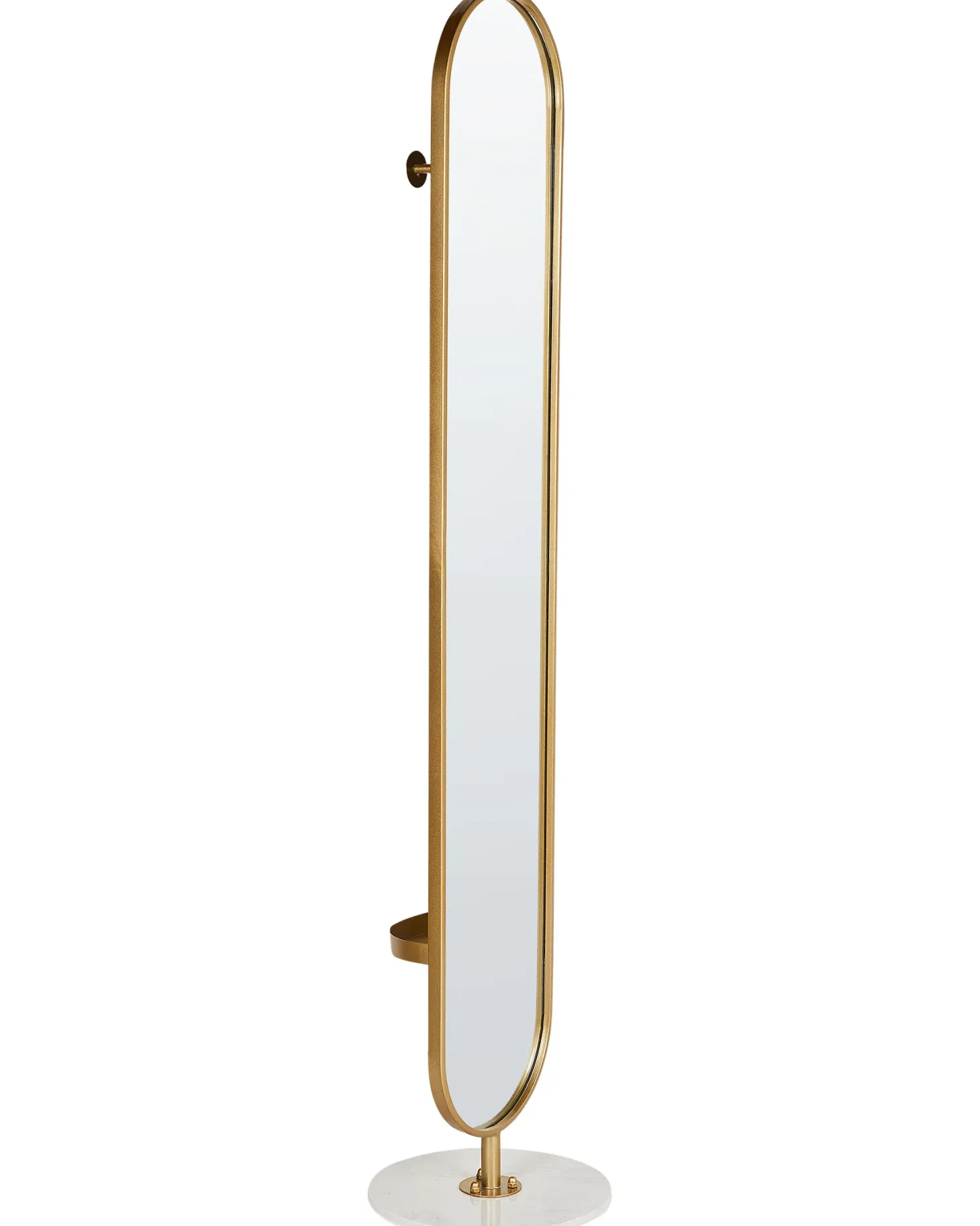 Wieszak z lustrem MOODY 170 cm Metal Złoty