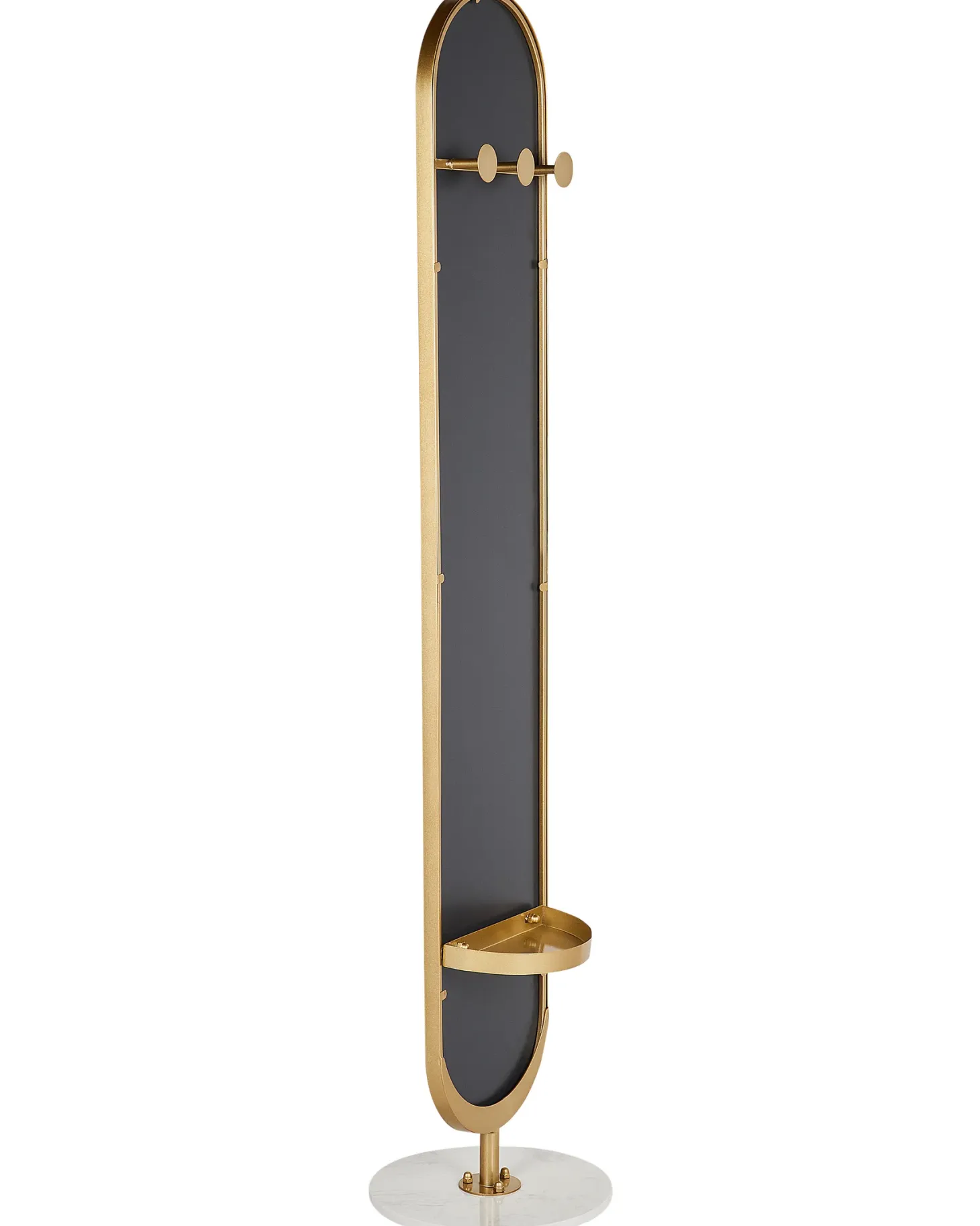 Wieszak z lustrem MOODY 170 cm Metal Złoty