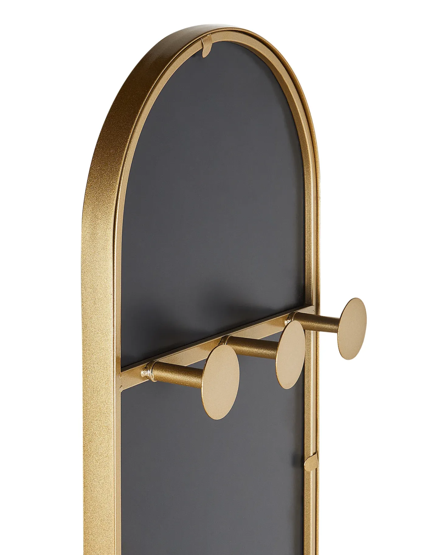 Wieszak z lustrem MOODY 170 cm Metal Złoty