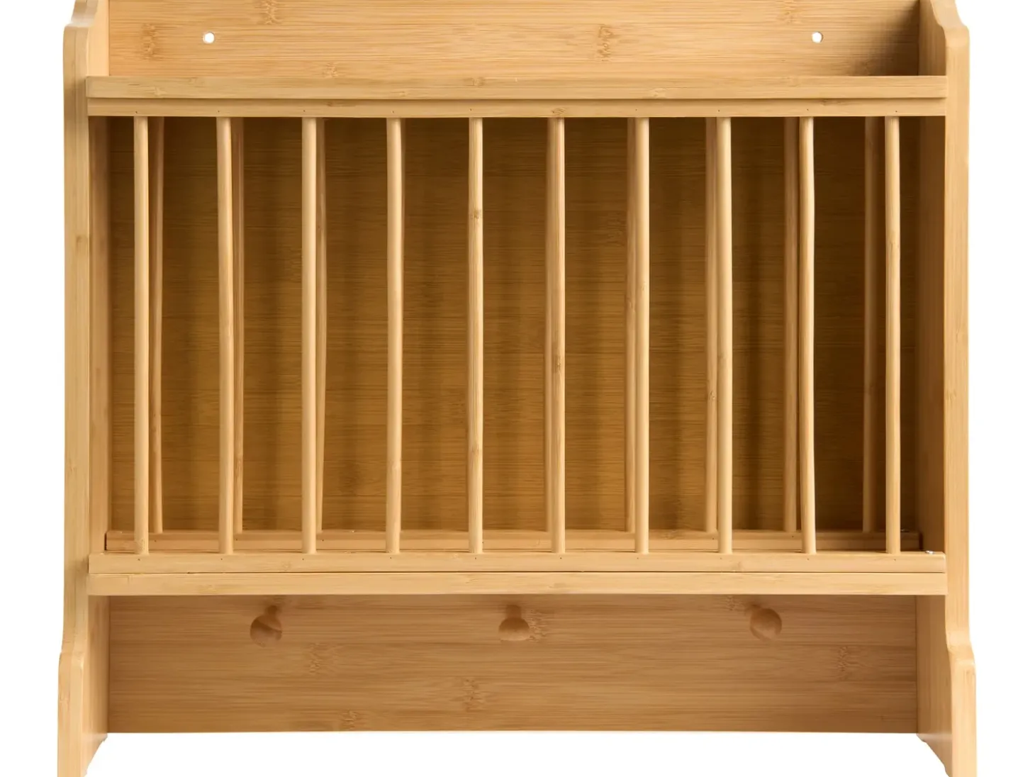 Sale Wisząca półka kuchenna na naczynia MADELEINE Bambus Jasno Półki|Organizery Kuchenne