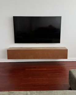 Clearance Wisząca szafka RTV GLADSTONE Czerwony Szafki Rtv|Wszystko Do Przechowywania