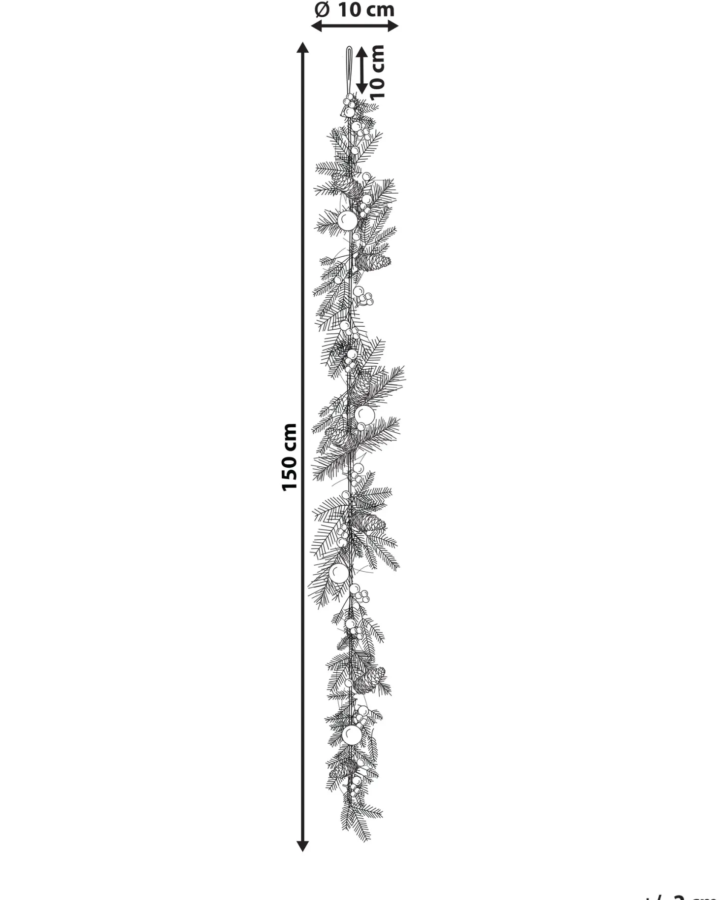 Świąteczna girlanda HUELVA 150 cm Zielony