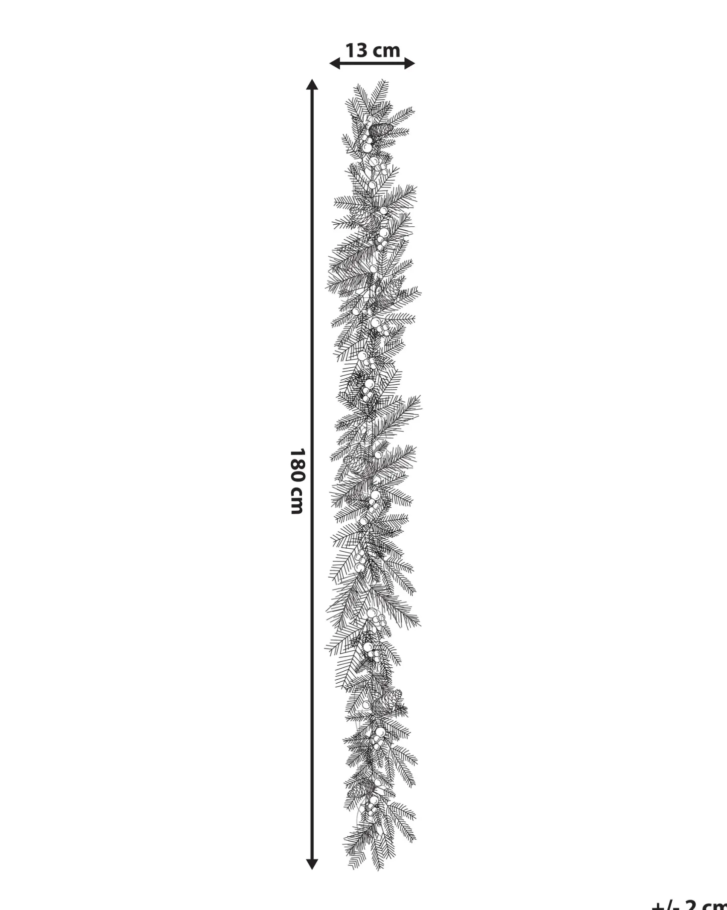 Świąteczna girlanda LED ELBRUS 180 cm Zielony