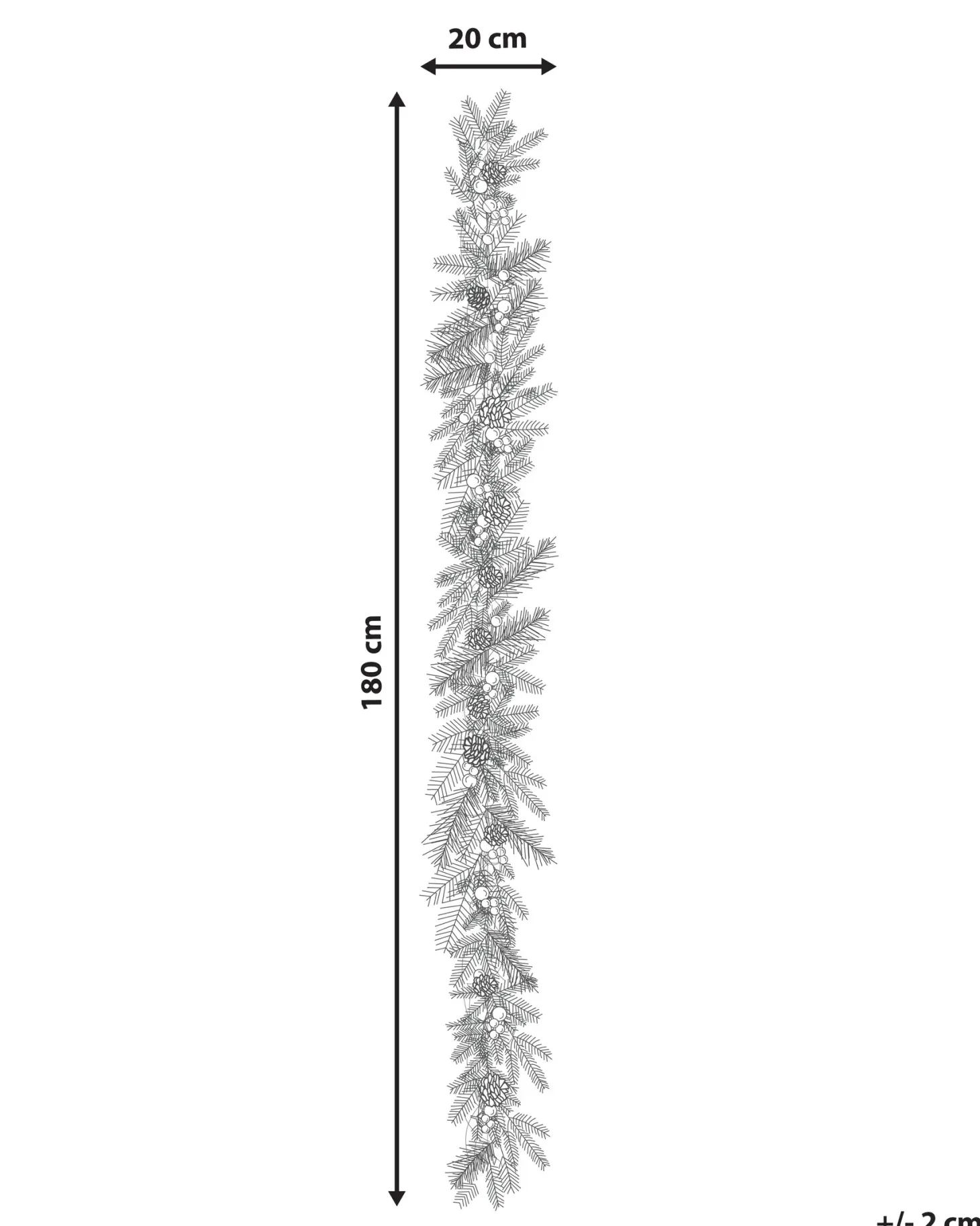 Świąteczna girlanda LED PAIMIO 180 cm Zielony