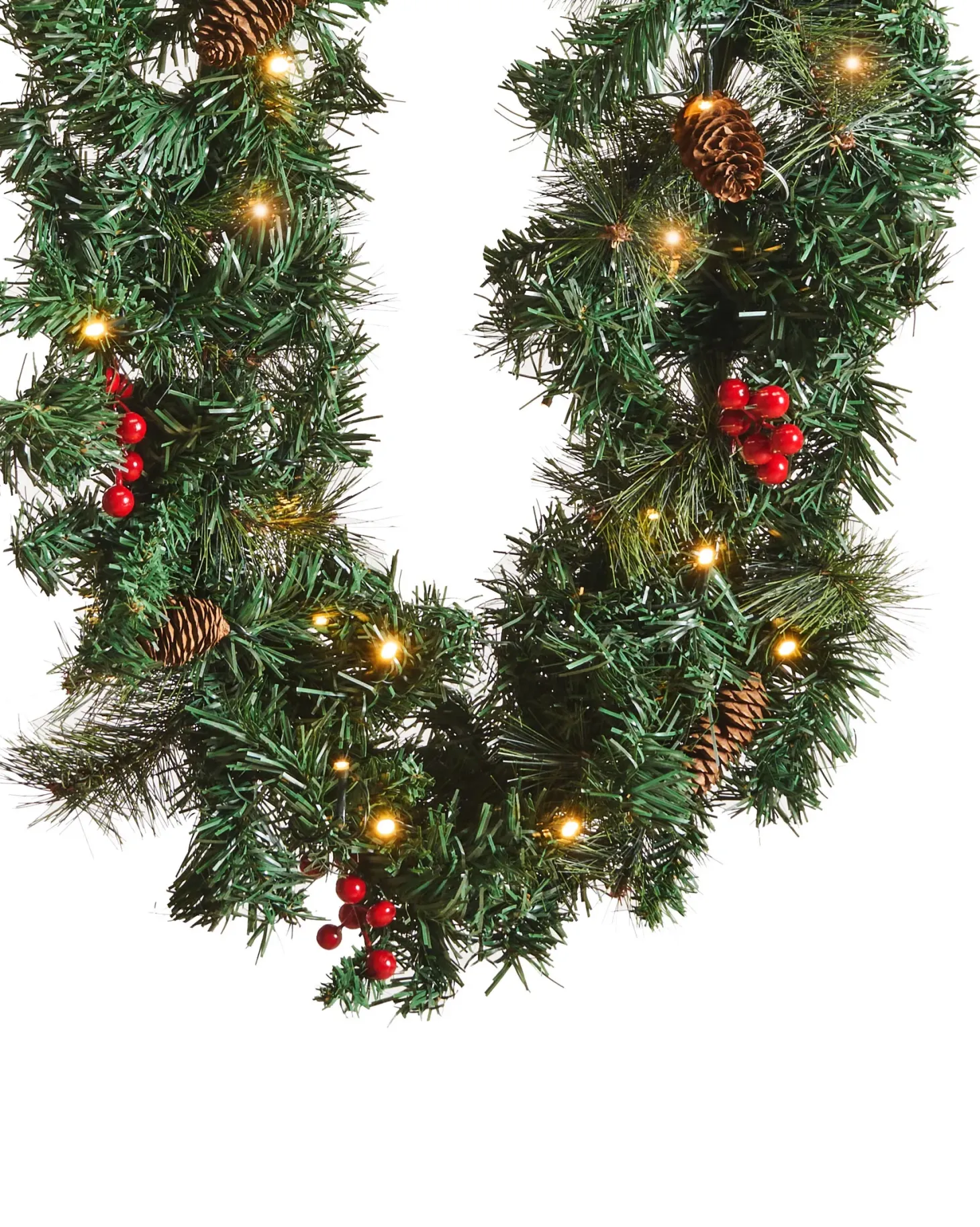 Świąteczna girlanda LED TENALA 180 cm Zielony