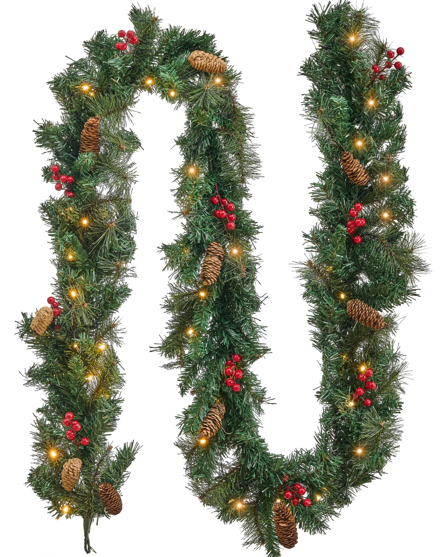 Świąteczna girlanda LED TENALA 270 cm Zielony
