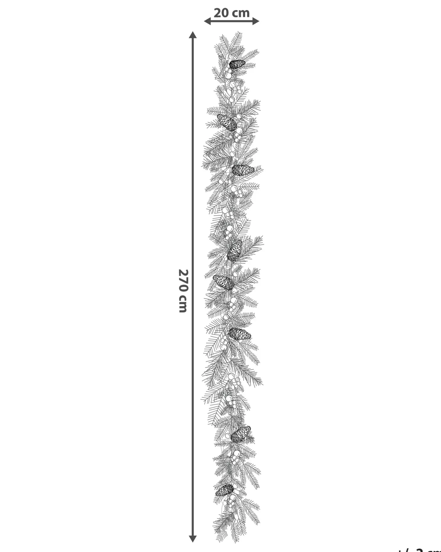 Świąteczna girlanda LED TENALA 270 cm Zielony