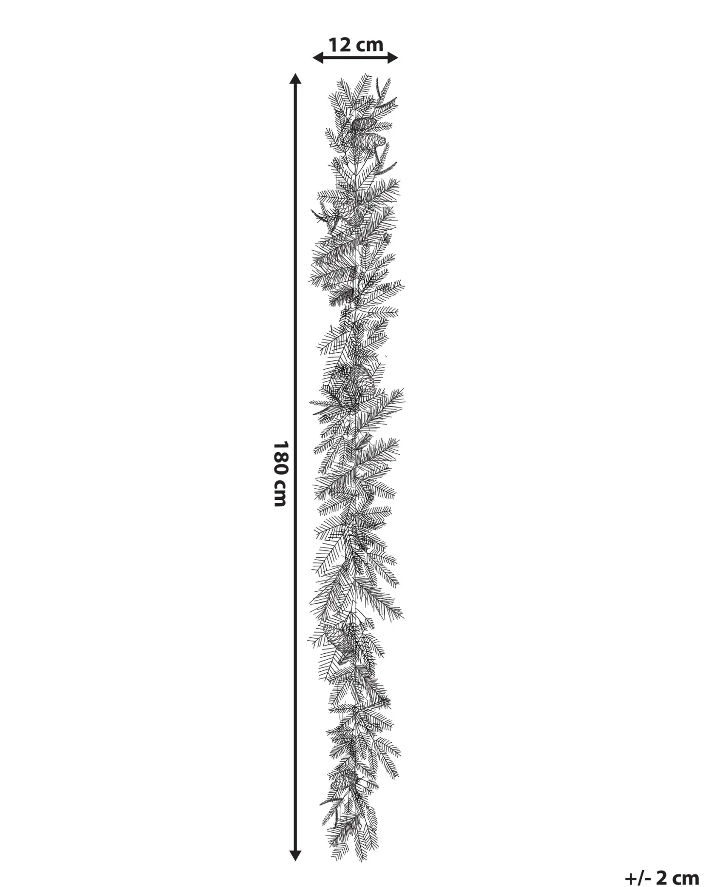 Świąteczna girlanda LED WHITEHORN 180 cm Ciemnozielony
