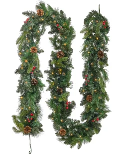 Świąteczna girlanda LED WHITEHORN 270 cm Ciemnozielony