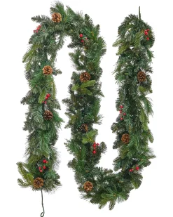 Świąteczna girlanda LED WHITEHORN 270 cm Ciemnozielony