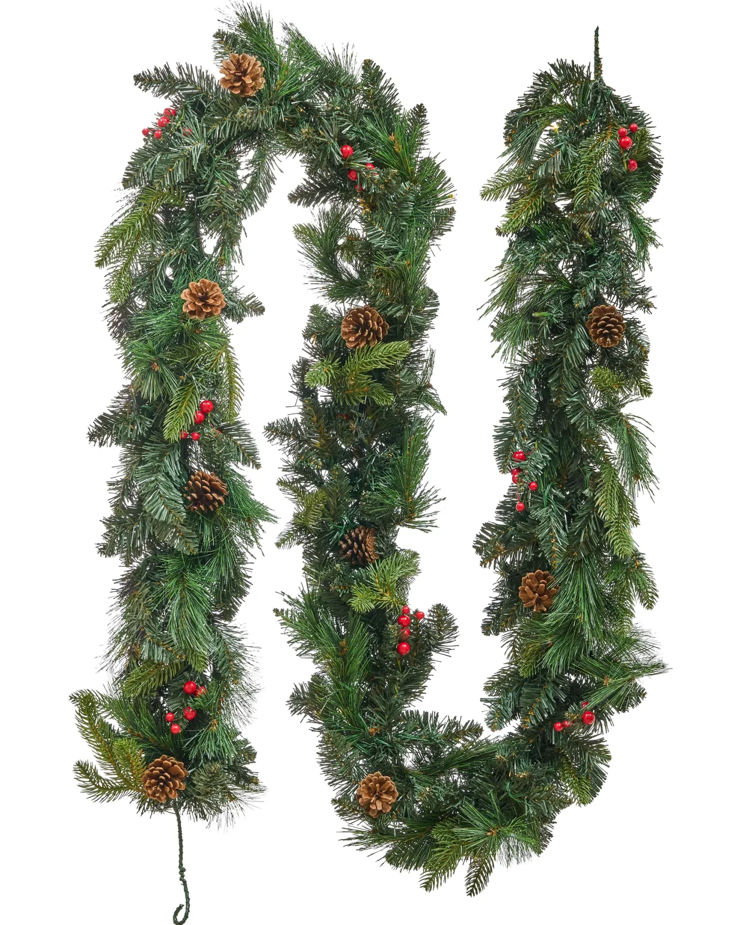 Świąteczna girlanda LED WHITEHORN 270 cm Ciemnozielony