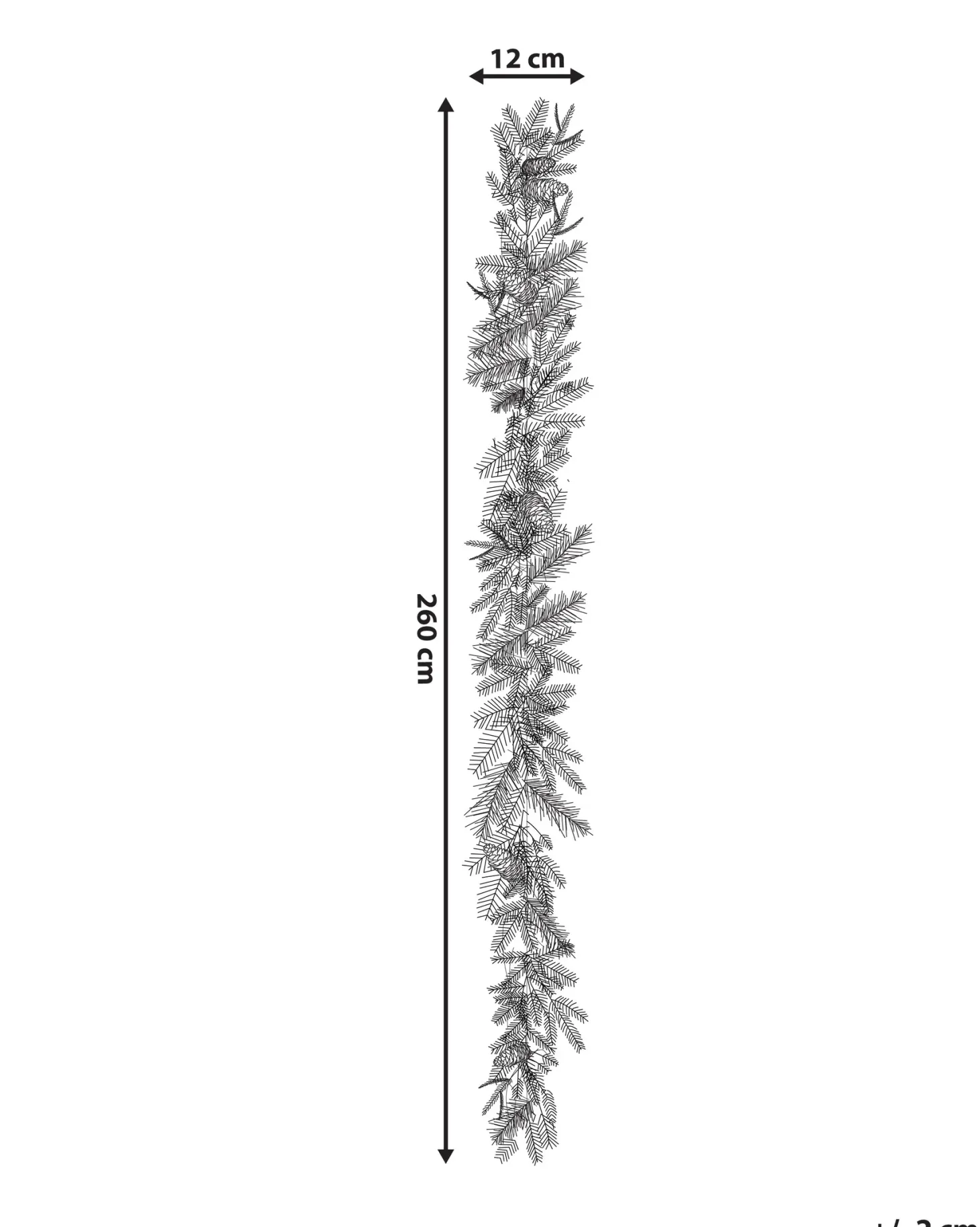 Świąteczna girlanda LED WHITEHORN 270 cm Ciemnozielony