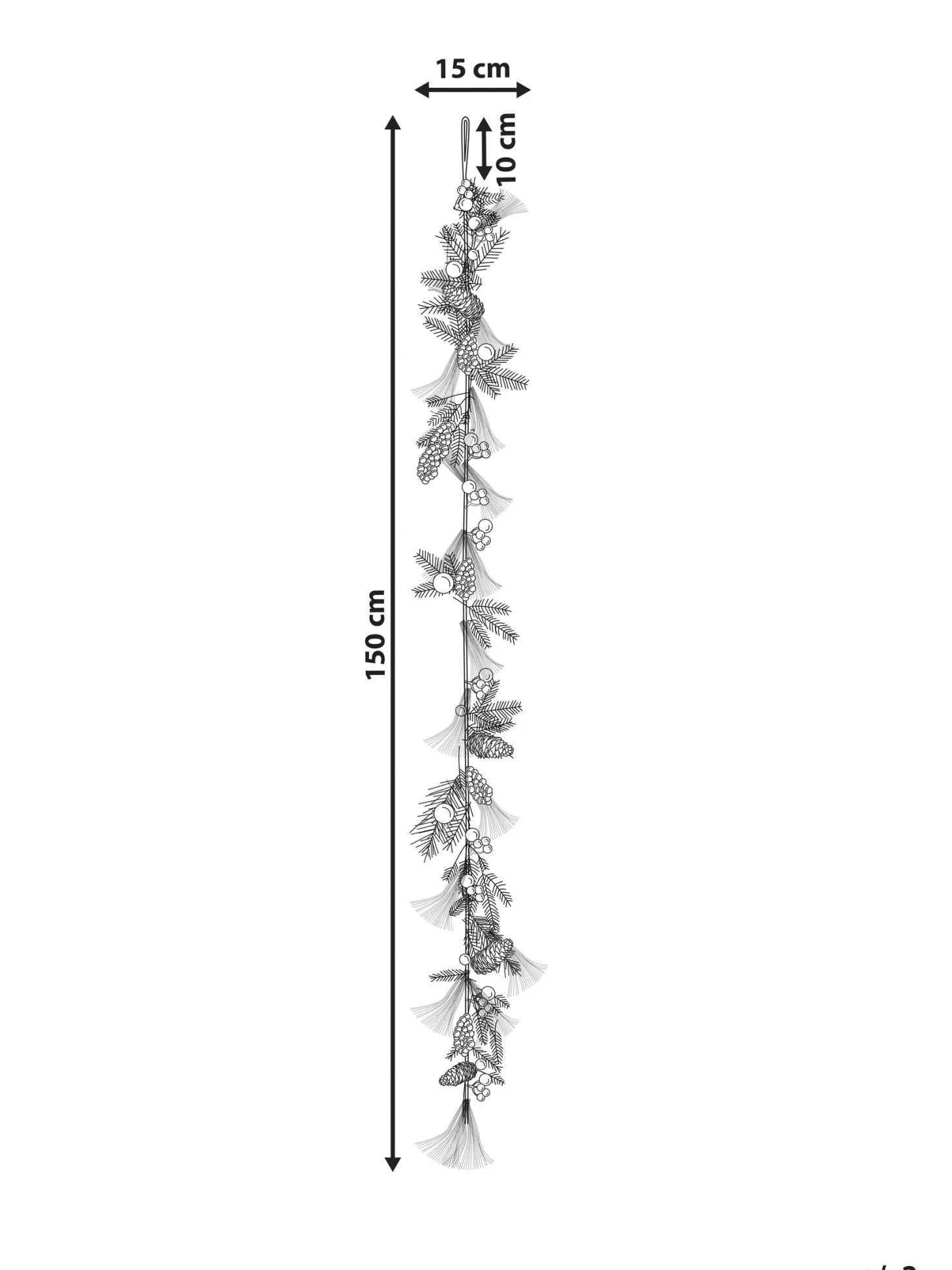 Świąteczna girlanda ROTA 150 cm Miedziany