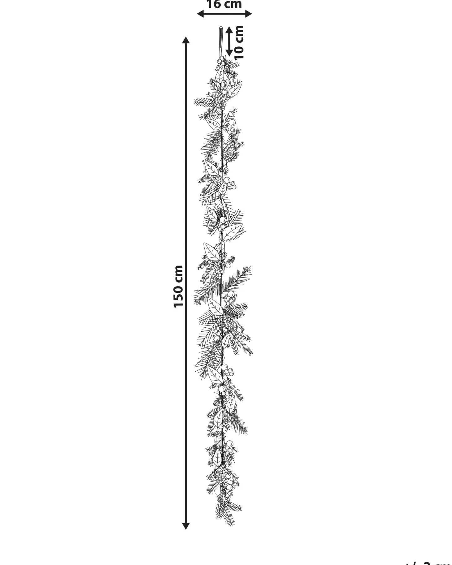 Świąteczna girlanda TERRASSA 150 cm Kolorowy