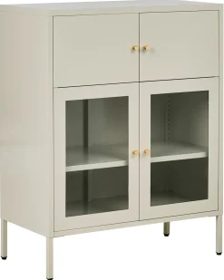 Best Witryna ze szklaną gablotą ESHOLT Metal 80 cm Jasno Wszystko Do Przechowywania W Kuchni|Wszystko Do Przechowywania
