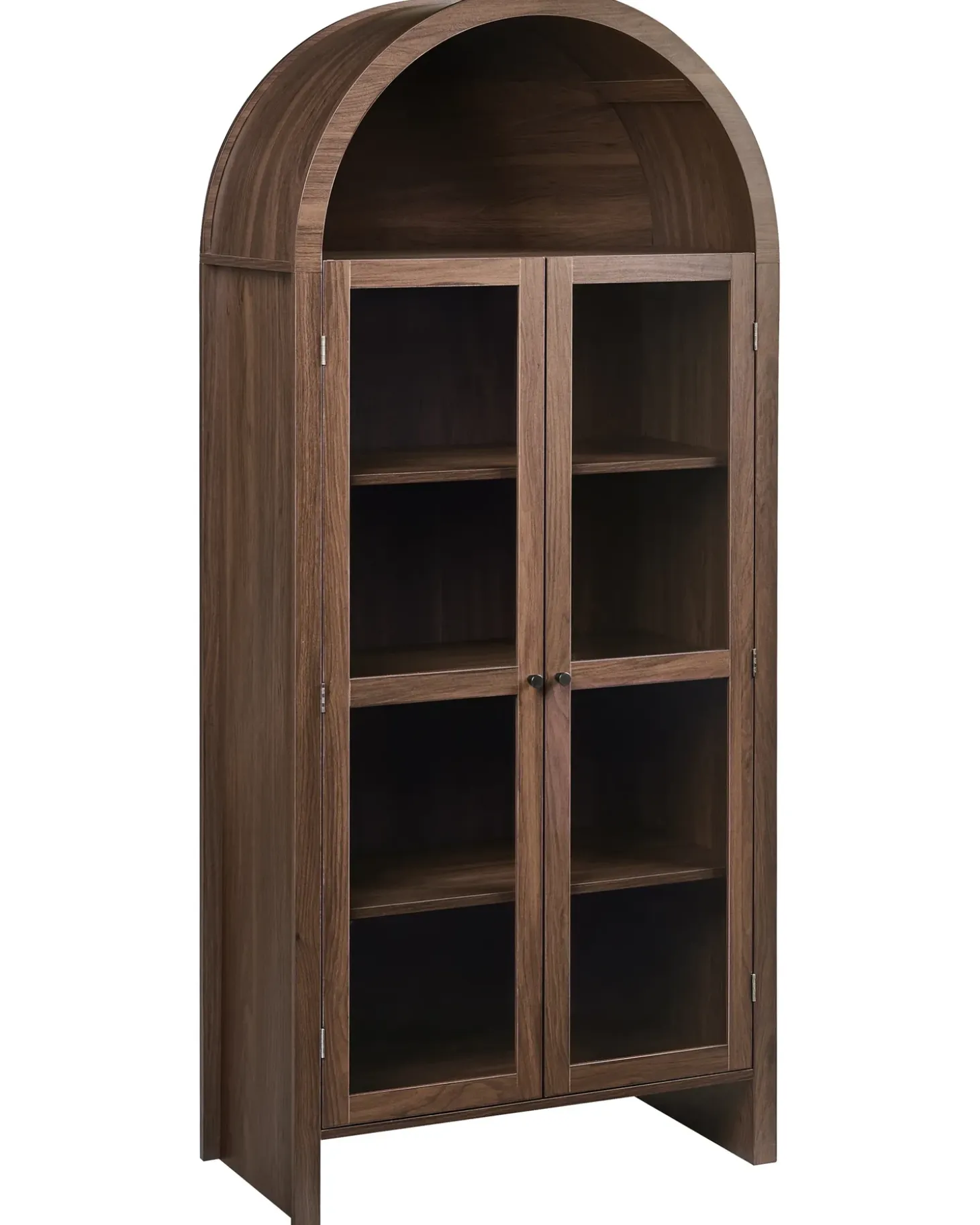 Sale Witryna ze szklaną gablotą GLENWOOD 79 cm Ciemno Wszystko Do Przechowywania W Kuchni|Wszystko Do Przechowywania