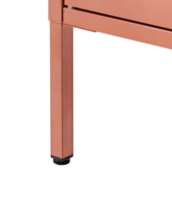 Outlet Witryna ze szklaną gablotą HARTY Metal 80 cm Złoty brąz Wszystko Do Przechowywania W Kuchni|Wszystko Do Przechowywania