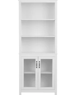 Discount Witryna ze szklaną gablotą LUSBY 75 cm Wszystko Do Przechowywania W Kuchni|Wszystko Do Przechowywania