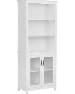 Discount Witryna ze szklaną gablotą LUSBY 75 cm Wszystko Do Przechowywania W Kuchni|Wszystko Do Przechowywania