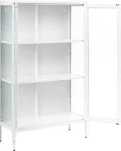 Best Witryna ze szklaną gablotą NASH Metal 90 cm Wszystko Do Przechowywania W Kuchni|Wszystko Do Przechowywania