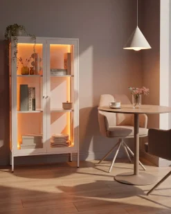 Best Witryna ze szklaną gablotą NASH Metal 90 cm Wszystko Do Przechowywania W Kuchni|Wszystko Do Przechowywania