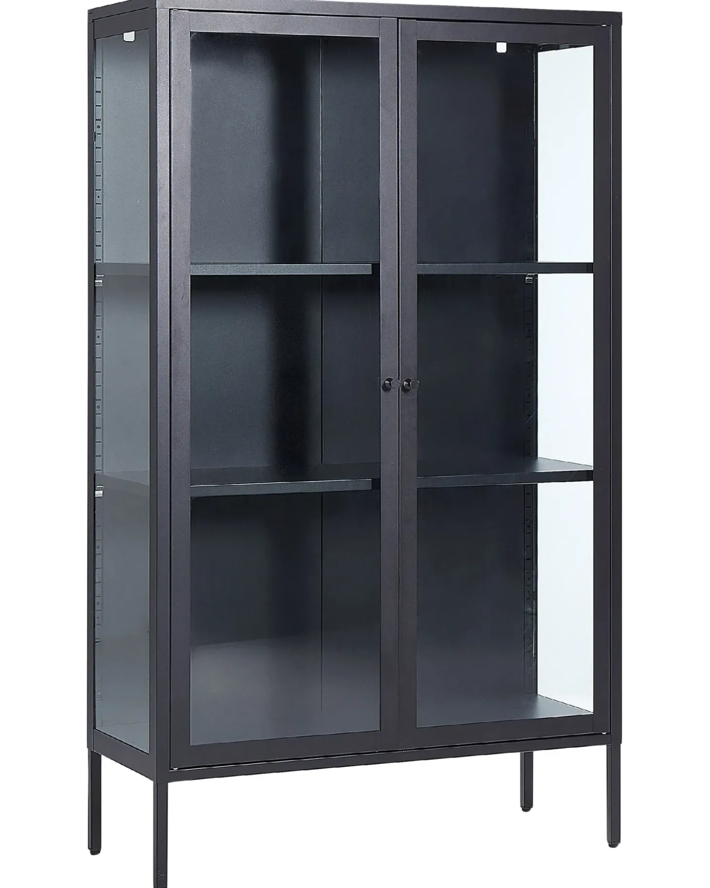 Clearance Witryna ze szklaną gablotą NASH Metal 90 cm Wszystko Do Przechowywania W Kuchni|Wszystko Do Przechowywania