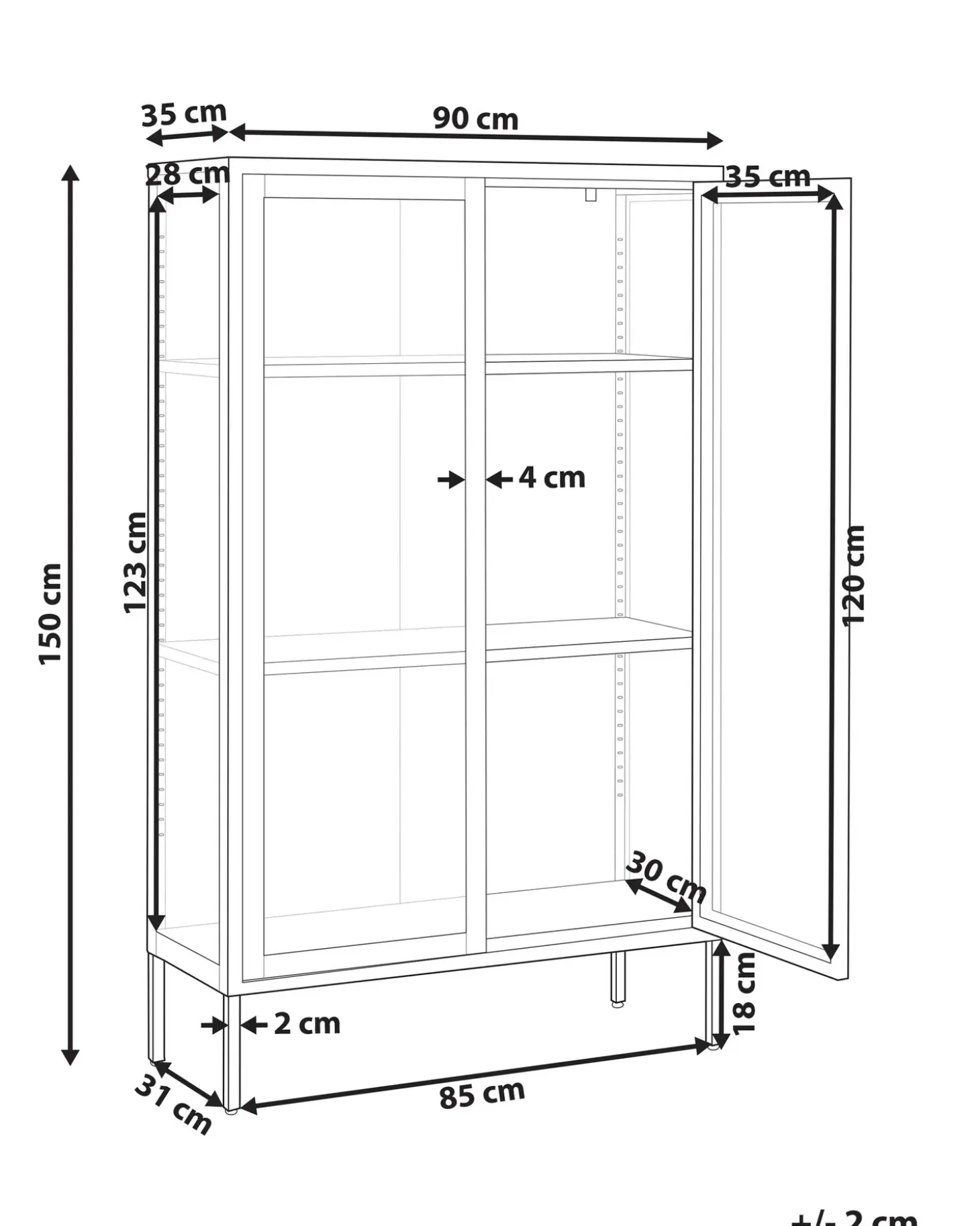 Clearance Witryna ze szklaną gablotą NASH Metal 90 cm Wszystko Do Przechowywania W Kuchni|Wszystko Do Przechowywania