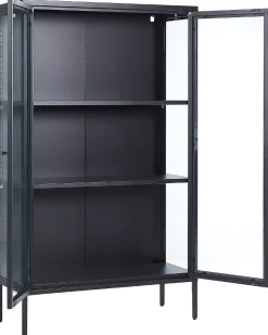 Clearance Witryna ze szklaną gablotą NASH Metal 90 cm Wszystko Do Przechowywania W Kuchni|Wszystko Do Przechowywania