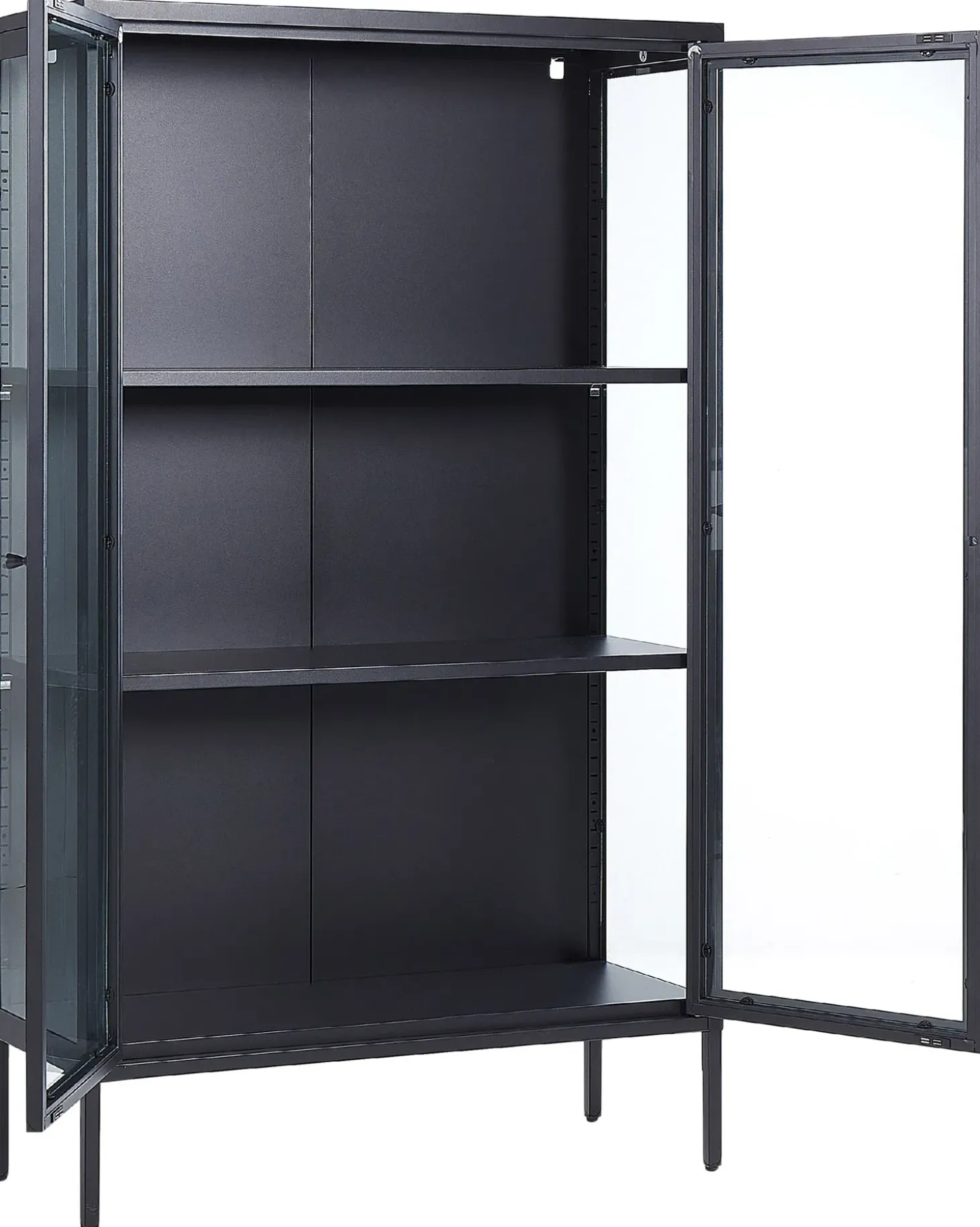 Clearance Witryna ze szklaną gablotą NASH Metal 90 cm Wszystko Do Przechowywania W Kuchni|Wszystko Do Przechowywania