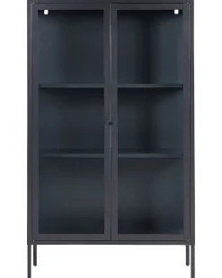 Clearance Witryna ze szklaną gablotą NASH Metal 90 cm Wszystko Do Przechowywania W Kuchni|Wszystko Do Przechowywania