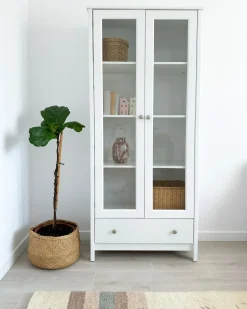 Sale Witryna ze szklaną gablotą NORNALUP 80 cm Wszystko Do Przechowywania W Kuchni|Wszystko Do Przechowywania