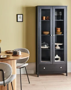 Clearance Witryna ze szklaną gablotą NORNALUP 80 cm Wszystko Do Przechowywania W Kuchni|Wszystko Do Przechowywania
