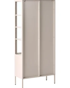 Clearance Witryna ze szklaną gablotą OXTED Metal 80 cm Wszystko Do Przechowywania W Kuchni|Wszystko Do Przechowywania